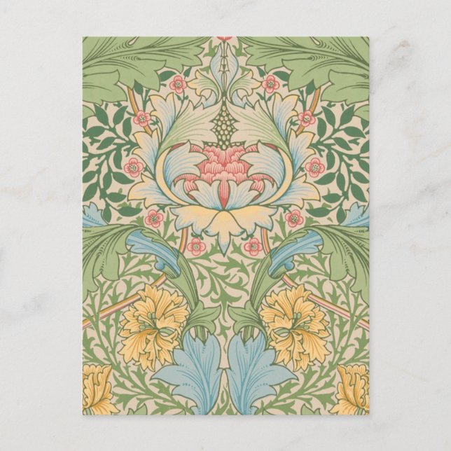 William Morris Myrtle Blume Floral Botanical Postkarte (Vorderseite)