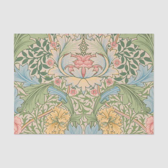 William Morris Myrtle Blume Floral Botanical Seidenpapier (Vorderseite)