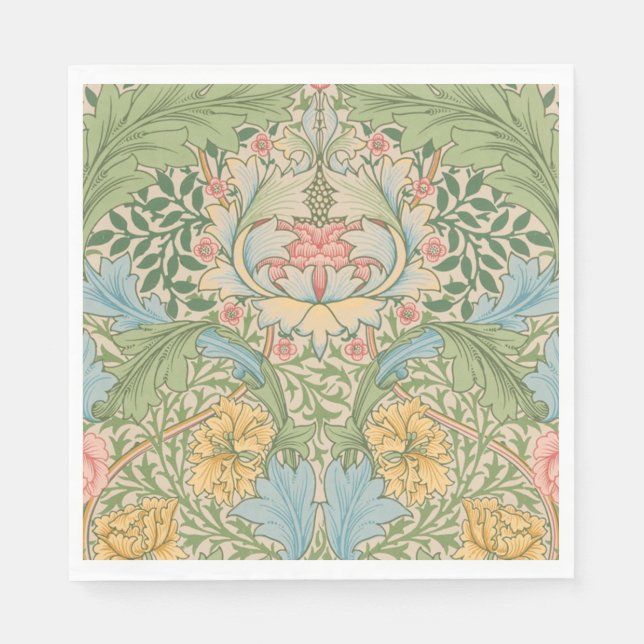 William Morris Myrtle Blume Floral Botanical Serviette (Vorderseite)