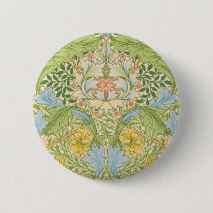 William Morris Myrtle Garden Floral Klassiker Button