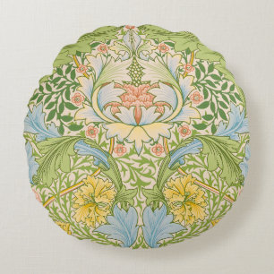 William Morris Myrtle Garden Floral Klassiker Rundes Kissen