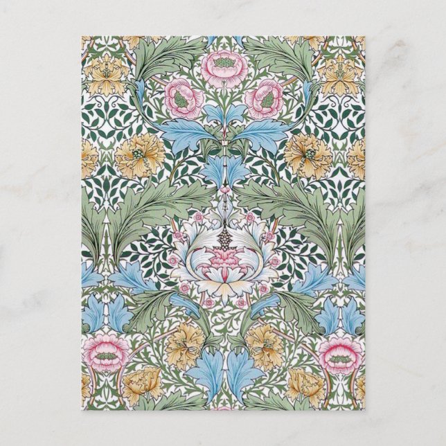 William Morris Myrtle Motif Floral Carte postale (Devant)