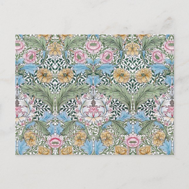 William Morris Myrtle Motif Floral Carte postale (Devant)