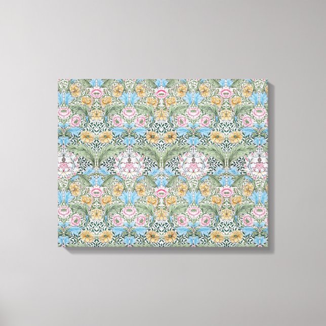 William Morris Myrtle Pattern Wrapped Canvas Leinwanddruck (Vorderseite)