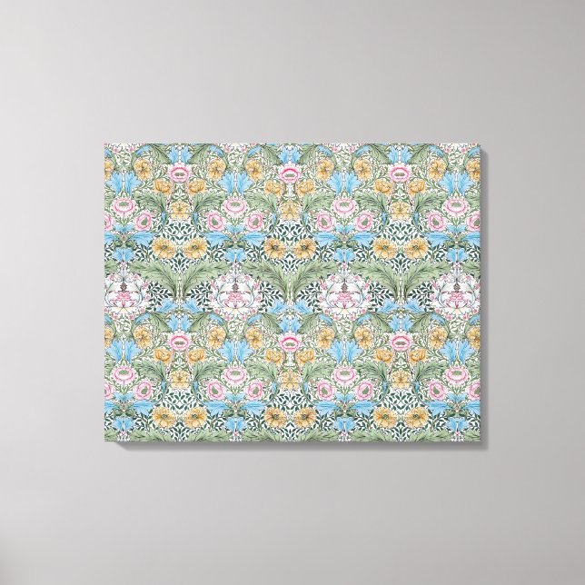 William Morris Myrtle Pattern Wrapped Canvas Leinwanddruck (Vorderseite)