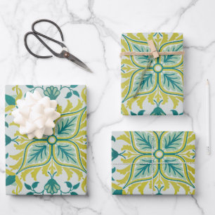 William Morris nahtloses Deckenmuster in Limetteng Geschenkpapier Set