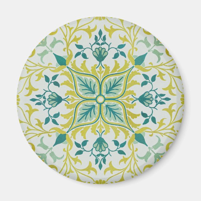 William Morris nahtloses Deckenmuster in Limetteng Magnet (Vorne)