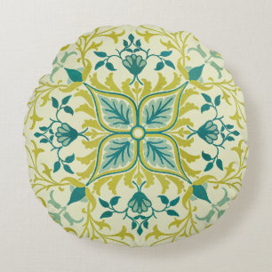 William Morris nahtloses Deckenmuster in Limetteng Rundes Kissen