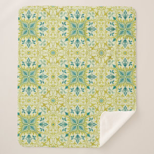 William Morris nahtloses Deckenmuster in Limetteng Sherpadecke