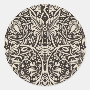 William Morris Narzissen Blumen Wallpaper Runder Aufkleber
