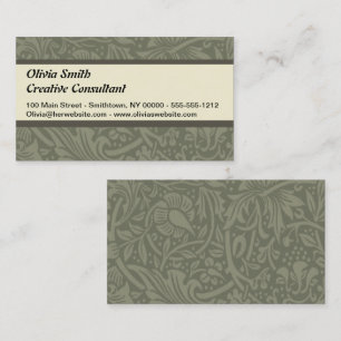 William Morris Narzissen Blumen Wallpaper Visitenkarte