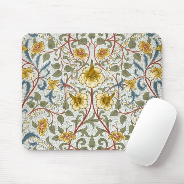William Morris Narzissen-Blumenmuster Mousepad (Mit Mouse)