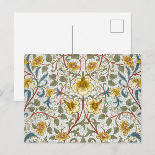 William Morris Narzissen-Blumenmuster Postkarte