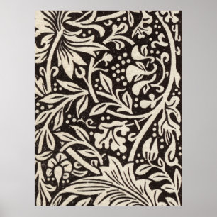 William Morris Narzissen-Blumentapetenmuster Poster