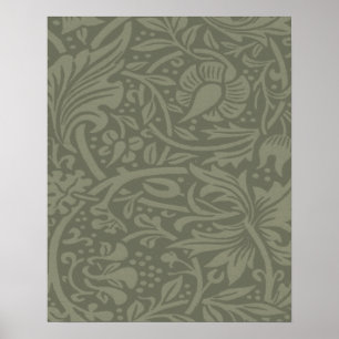 William Morris Narzissen-Blumentapetenmuster Poster