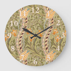 William Morris Narzissengarten-Blumen-Klassiker-Bo Große Wanduhr