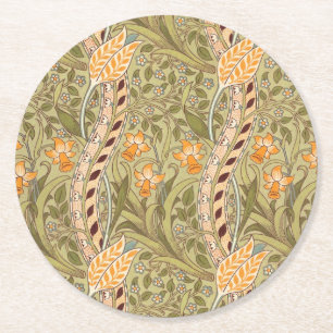 William Morris Narzissengarten-Blumen-Klassiker-Bo Runder Pappuntersetzer