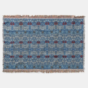 William Morris Navy Blau Tulpen-Rosen-Tapete Decke