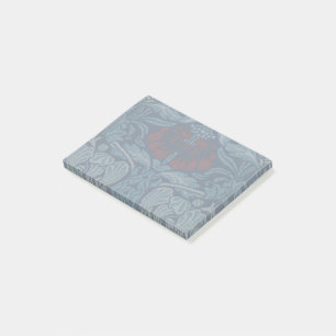 William Morris Navy Blau Tulpen-Rosen-Tapete Post-it Klebezettel