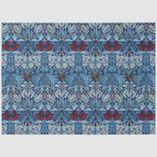 William Morris Navy Blau Tulpen-Rosen-Tapete Seidenpapier