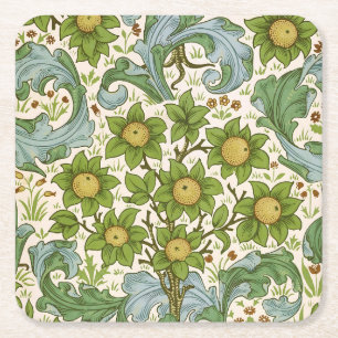 William Morris' Obstgartenmuster Art Nouveau Rechteckiger Pappuntersetzer