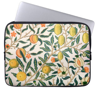 William Morris Obstpomegranat Weiß oder Ornament Laptopschutzhülle