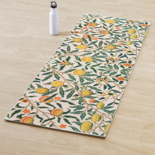 William Morris Obstpomegranat Weiße Ornamente Yogamatte