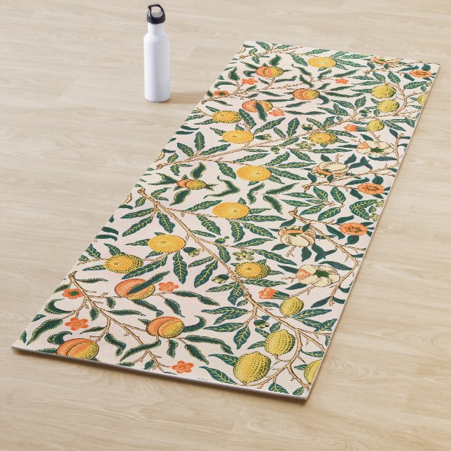 William Morris Obstpomegranat Weiße Ornamente Yogamatte (Beispiel)