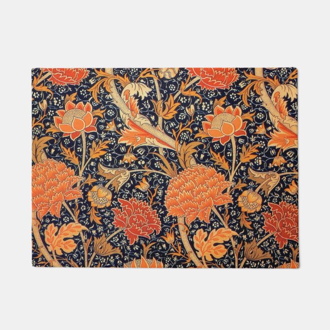 William Morris Orange Buntstift Fußmatte (Vorderseite)