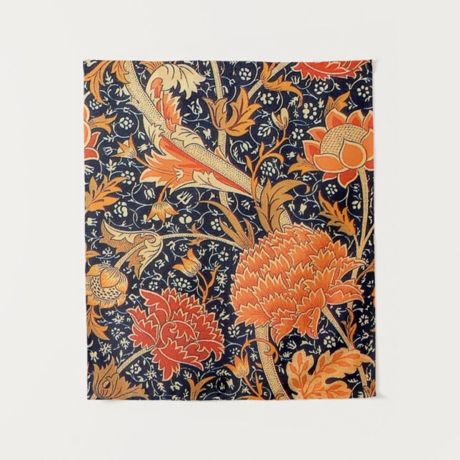 William Morris Orange Cray Wandteppich (Vorderseite)