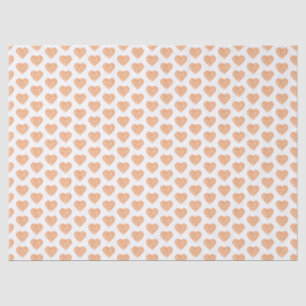 William Morris Orange Floral Heart Decoupage Seidenpapier