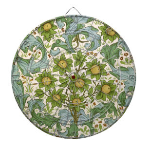 William Morris Orchard Grüne Blumenkunst Dartscheibe