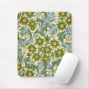 William Morris Orchard Grüne Blumenkunst Mousepad
