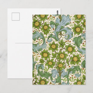William Morris Orchard Grüne Blumenkunst Postkarte