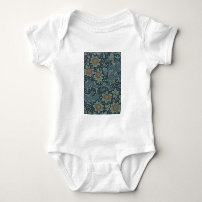 William Morris Orchard Pattern Art Baby Strampler (Vorderseite)