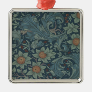 William Morris Orchard Pattern Art Silbernes Ornament