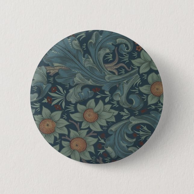 William Morris Orchard Pattern Wallpaper Button (Vorderseite)