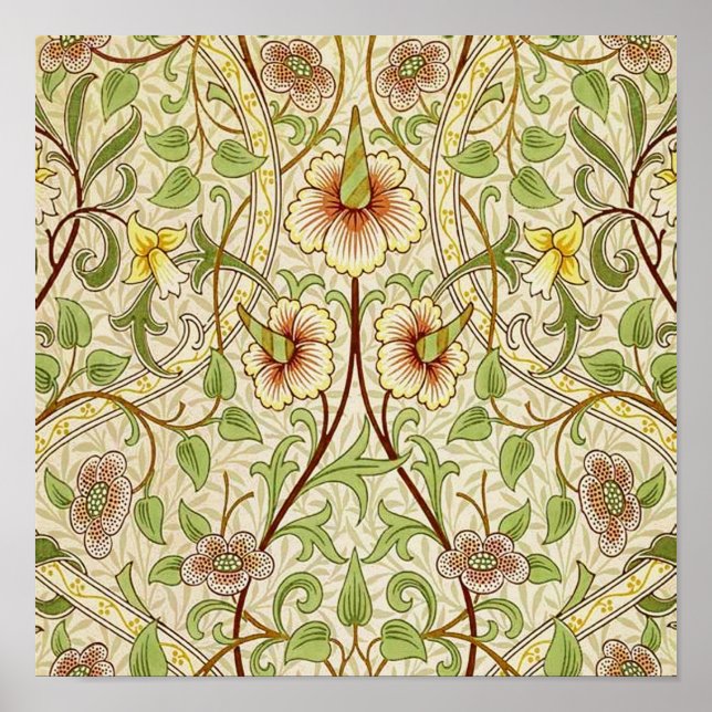 William Morris Osterglocke Klassische Blume Poster (Vorne)