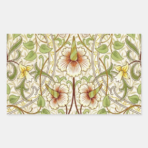 William Morris Osterglocke Klassische Blumen Wallp Rechteckiger Aufkleber
