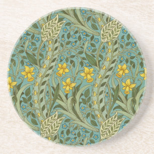 William Morris Osterglocken Blumenmuster Klassiker Getränkeuntersetzer