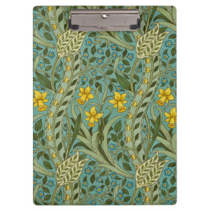 William Morris Osterglocken Blumenmuster Klassiker Klemmbrett