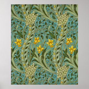 William Morris Osterglocken Blumenmuster Klassiker Poster