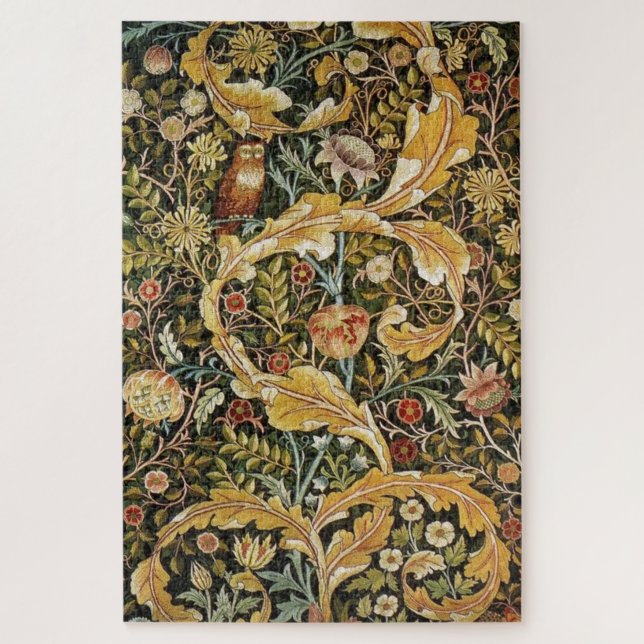 William Morris Owl an Acanthus (Vertikal)