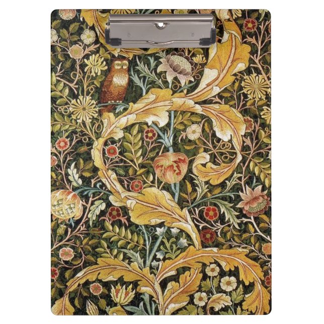 William Morris Owl an Acanthus Klemmbrett (Vorderseite)