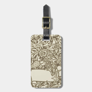 William Morris Owl Vintages Design Gepäckanhänger