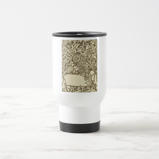 William Morris Owl Vintages Design Reisebecher (Mittel)