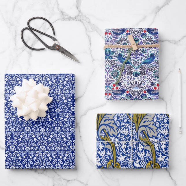 William Morris Pack 5 Feuilles papier d'enveloppem (Recto)