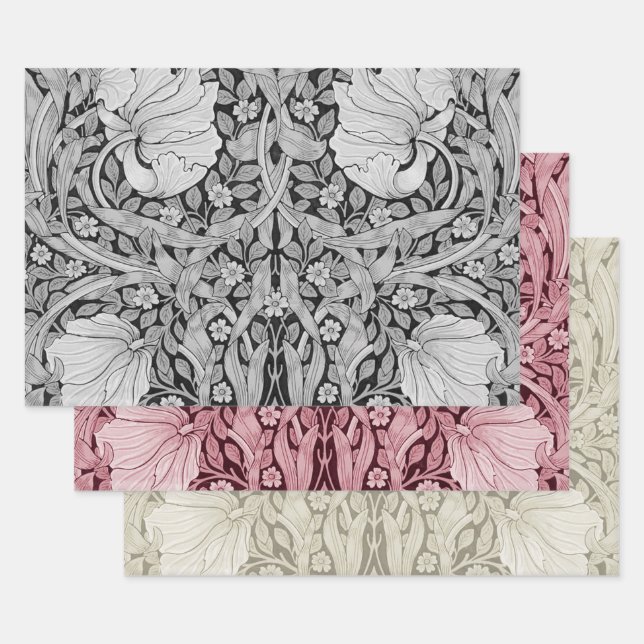 William Morris, Papier d'enveloppement Monotone Pi (Lot)