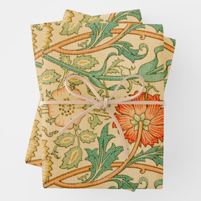 William Morris Papierblätter aus dem 19. Jahrhunde Geschenkpapier Set (Beispiel)