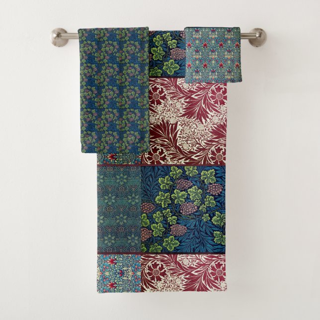William Morris Patch Art Nouveau    Badhandtuch Set (Insitu)